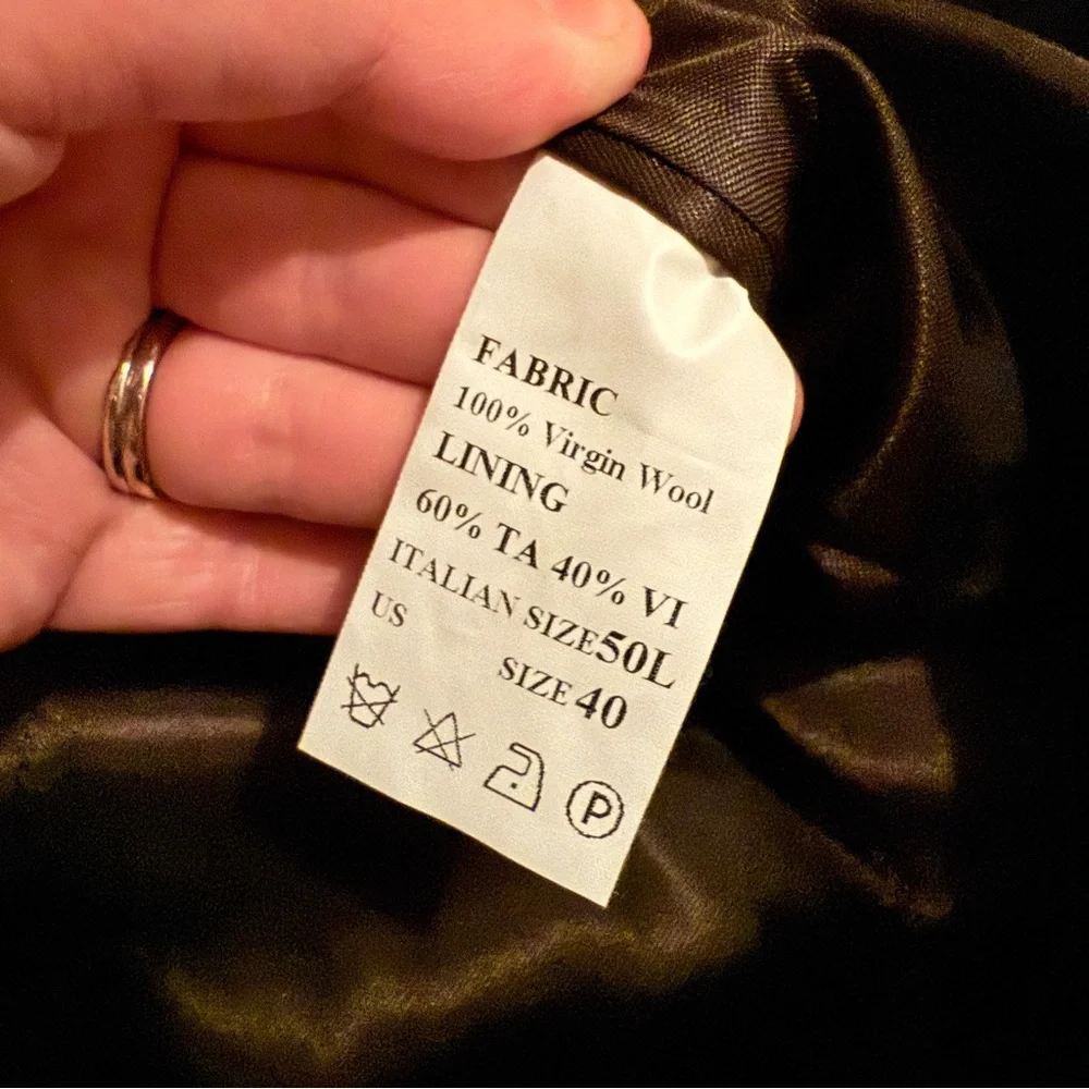 Via Dei Navigli NWT Virgin Wool Blazer Men’s Size 40‎ US Black Classic Fit